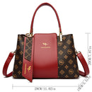 Bolsa Luxuosa em Couro Macio com Estampa Fashion – Grande Capacidade para Mulheres Sofisticadas | Use no Ombro ou Transversal – Edição Exclusiva Designer