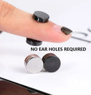 Brincos Magnéticos de 6MM com Cristal de Zircônia para Homens – Aço Inox Punk Sem Dor e Sem Furo