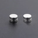 Brincos Magnéticos de 6MM com Cristal de Zircônia para Homens – Aço Inox Punk Sem Dor e Sem Furo