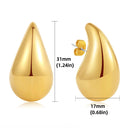 Brincos Oversized de Argola Grossa em Ouro Dourado com Pingente Gota d’Água! Modelos grandes