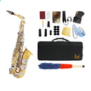 Saxofone Alto Eb, Conjunto Profissional de Instrumento de Sopro com Estojo, Palheta e Acessórios