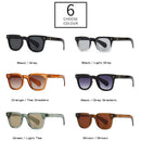 Óculos de sol quadrados retrô Shauna masculinos com rebites UV400