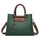 Bolsa Luxuosa em Couro Macio com Estampa Fashion – Grande Capacidade para Mulheres Sofisticadas | Use no Ombro ou Transversal – Edição Exclusiva Designer