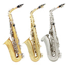 SLADE Saxofone alto em mi bemol, saxofone de latão, instrumento musical de sopro com estojo, palhetas, boquilha, luvas e acessórios