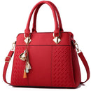 Bolsa Feminina Gusure Luxo com Alça Lateral, Bordado e Tassel