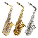 SLADE Saxofone alto em mi bemol, saxofone de latão, instrumento musical de sopro com estojo, palhetas, boquilha, luvas e acessórios