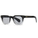 Óculos de sol quadrados retrô Shauna masculinos com rebites UV400