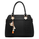 Bolsa Feminina Gusure Luxo com Alça Lateral, Bordado e Tassel