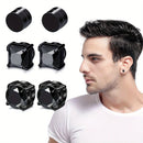 Brincos Magnéticos de 6MM com Cristal de Zircônia para Homens – Aço Inox Punk Sem Dor e Sem Furo