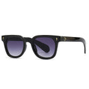 Óculos de sol quadrados retrô Shauna masculinos com rebites UV400