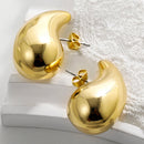 Brincos Oversized de Argola Grossa em Ouro Dourado com Pingente Gota d’Água! Modelos grandes