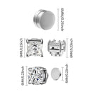 Brincos Magnéticos de 6MM com Cristal de Zircônia para Homens – Aço Inox Punk Sem Dor e Sem Furo