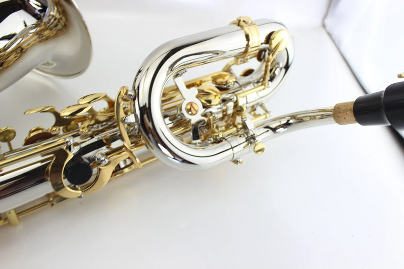 Saxofone Barítono Margewate Mi Bemol Latão Nicke Silver Chave Dourada Sax Barítono Novo Instrumento Musical com Estojo para Boquilha