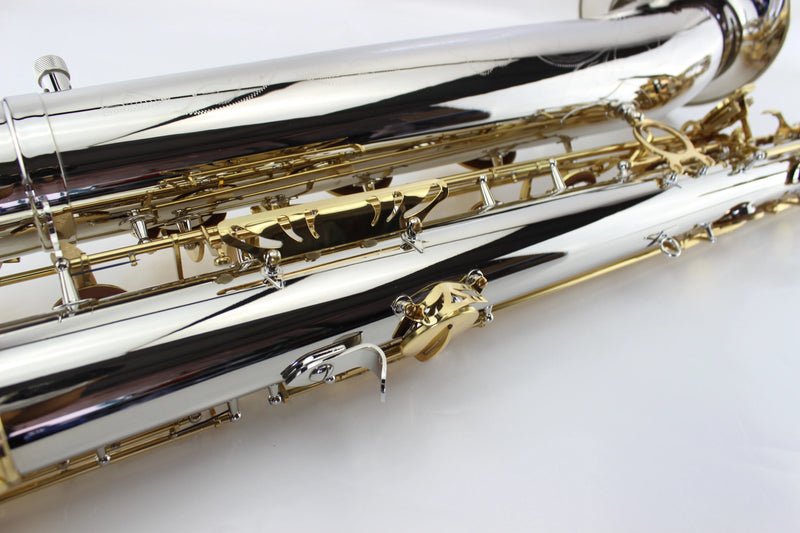 Saxofone Barítono Margewate Mi Bemol Latão Nicke Silver Chave Dourada Sax Barítono Novo Instrumento Musical com Estojo para Boquilha