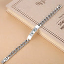 Pulseira masculina Tigre banhado a prata