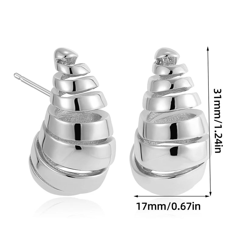 Brincos Oversized de Argola Grossa em Ouro Dourado com Pingente Gota d’Água! Modelos grandes