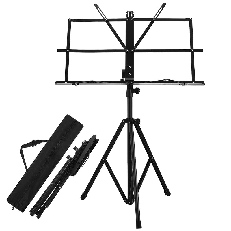 Estante de Partitura Dobrável e Portátil em Ferro – Altura Ajustável, Estrutura Metálica Reforçada, Ideal para Estudos e Apresentações – Suporte Musical Resistente 🎼
