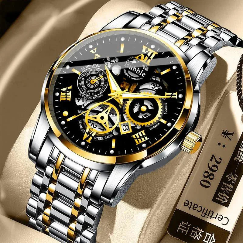 Relógio Masculino UTHAI – Luxo Leve, Design Sofisticado e Estilo Atemporal à Prova d'Água