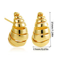 Brincos Oversized de Argola Grossa em Ouro Dourado com Pingente Gota d’Água! Modelos grandes