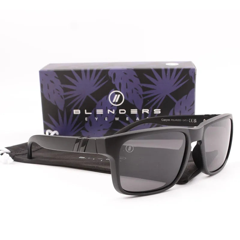 Óculos de sol quadrados Blender feminino/masculino, modelo masculino polarizado com proteção UV, estilo retrô/vintage de moda, modelo quadrado masculino B8801.