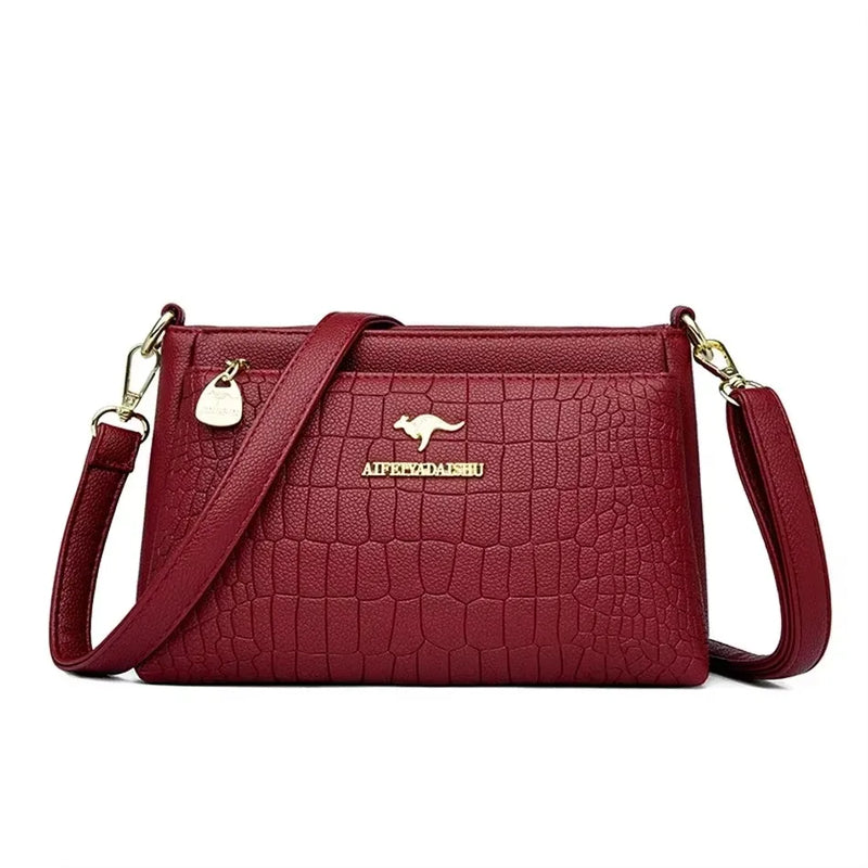 Bolsa Luxuosa em Couro Macio com Estampa Fashion – Grande Capacidade para Mulheres Sofisticadas | Use no Ombro ou Transversal – Edição Exclusiva Designer
