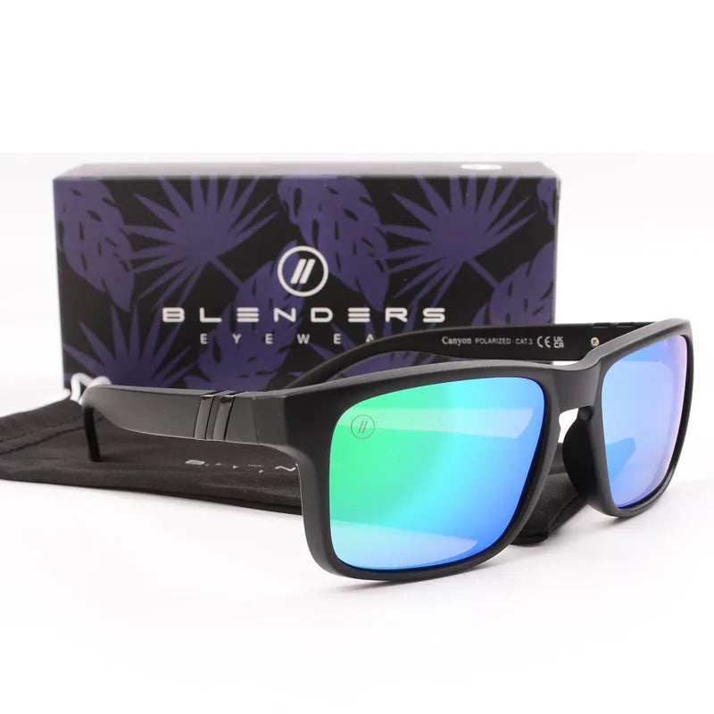 Óculos de sol quadrados Blender feminino/masculino, modelo masculino polarizado com proteção UV, estilo retrô/vintage de moda, modelo quadrado masculino B8801.