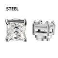 Brincos Magnéticos de 6MM com Cristal de Zircônia para Homens – Aço Inox Punk Sem Dor e Sem Furo