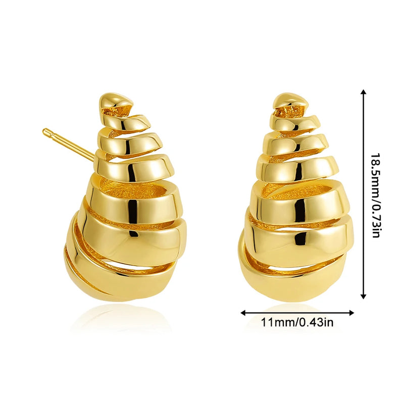 Brincos Oversized de Argola Grossa em Ouro Dourado com Pingente Gota d’Água! Modelos grandes