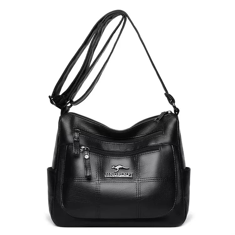 Bolsa Luxuosa em Couro Macio com Estampa Fashion – Grande Capacidade para Mulheres Sofisticadas | Use no Ombro ou Transversal – Edição Exclusiva Designer