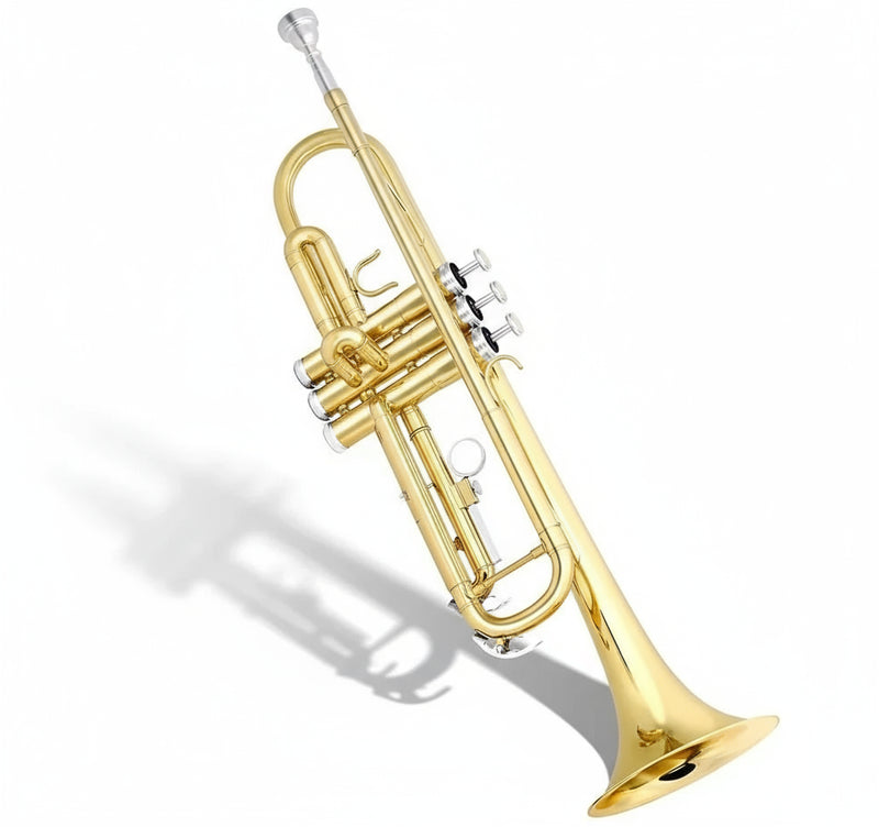 Trompete Bb SLADE — Instrumento de Metal -acompanha estojo e bocal modelo 7C.