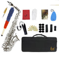SLADE Saxofone alto em mi bemol, saxofone de latão, instrumento musical de sopro com estojo, palhetas, boquilha, luvas e acessórios
