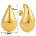 Brincos Oversized de Argola Grossa em Ouro Dourado com Pingente Gota d’Água! Modelos grandes