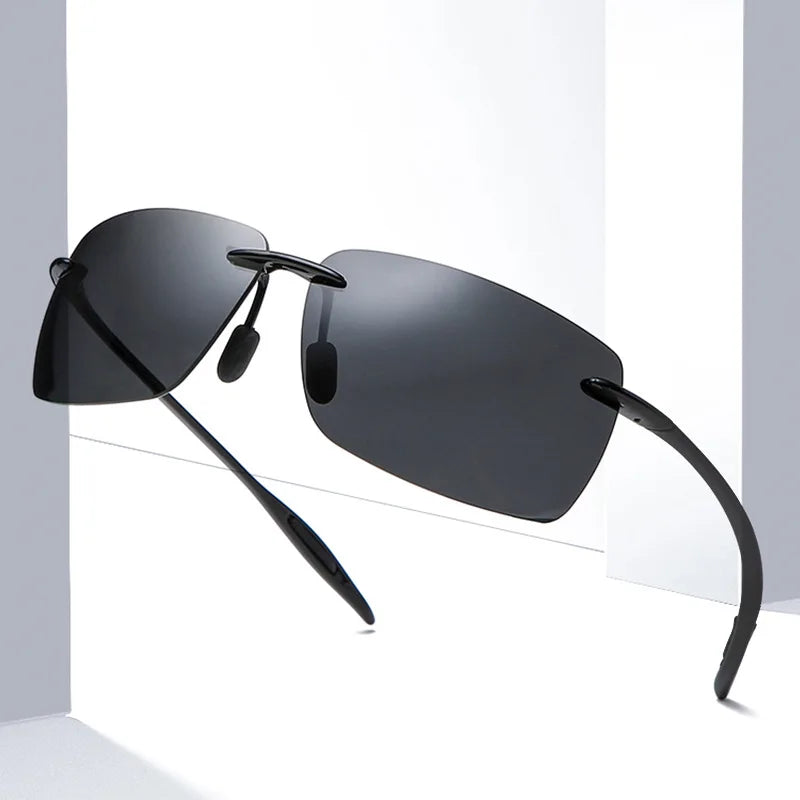 Óculos de Sol TR90 Sem Aro Ultraleves Unissex – Fashion Outdoor para Direção, Pesca, Corrida e Trilhas