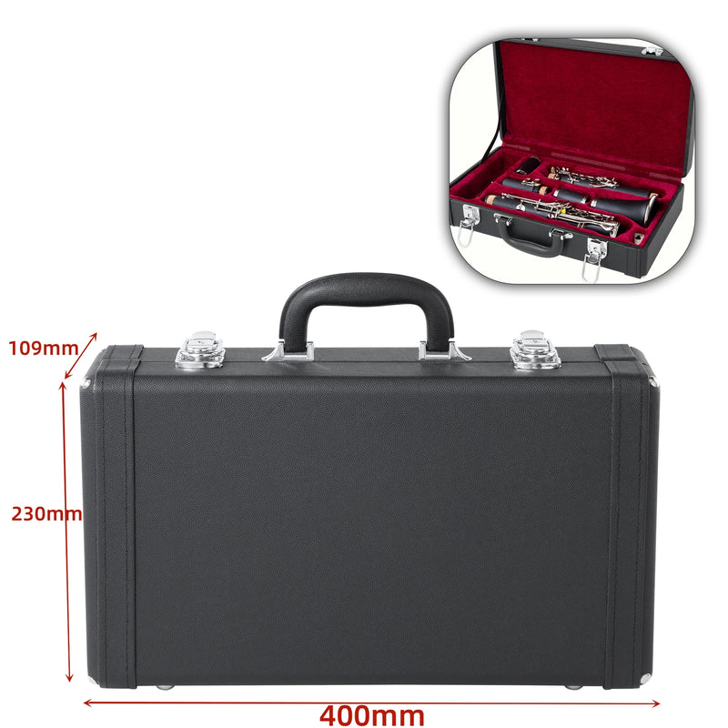 Black Clarinet Case Leather Clarinet box Professional Storage Bag for Clarinet Hand-carried Strong  bag Parts